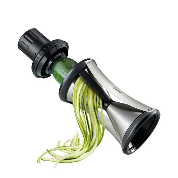 GEFU SPIRELLI XL affettatrice Manuale Nero, Acciaio inox Plastica, Acciaio inox