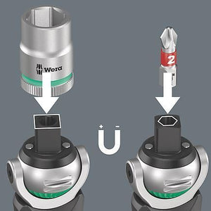 Wera 05004280001 chiave a cricchetto 13 pz Nero, Verde