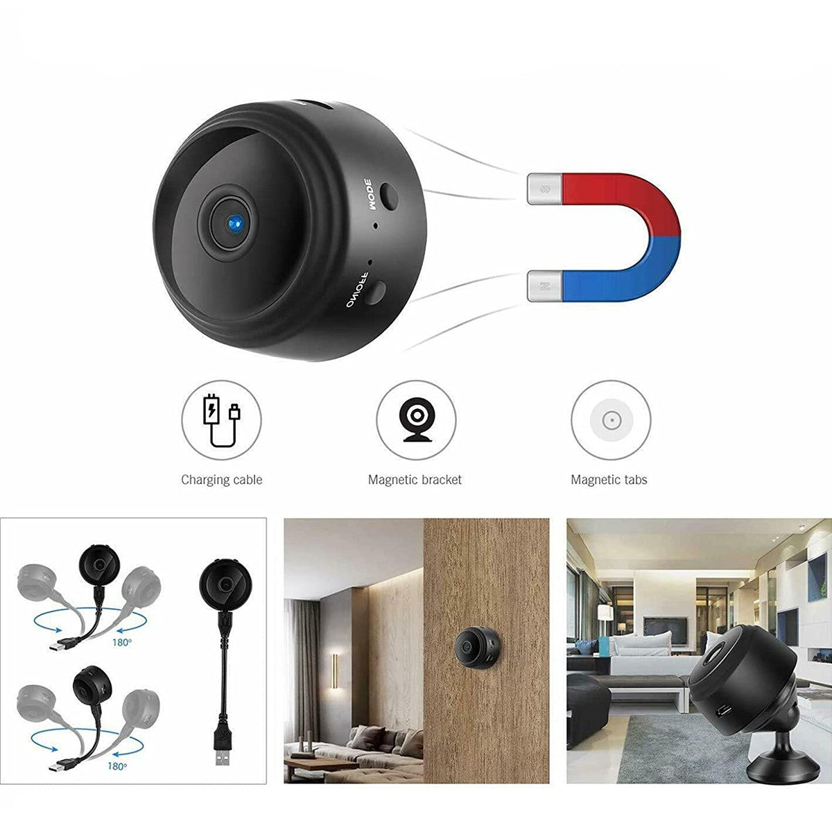 Mini Telecamera Spia Wifi HD Wireless Ingresso Micro SD