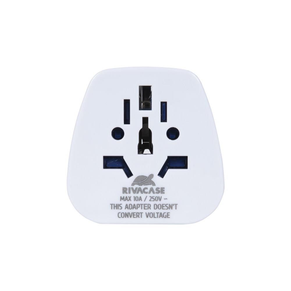 Rivacase PS4100 W00 adattatore per presa di corrente Tipo C (Europlug) Tipo G (UK) Bianco