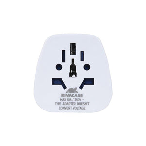 Rivacase PS4100 W00 adattatore per presa di corrente Tipo C (Europlug) Tipo G (UK) Bianco