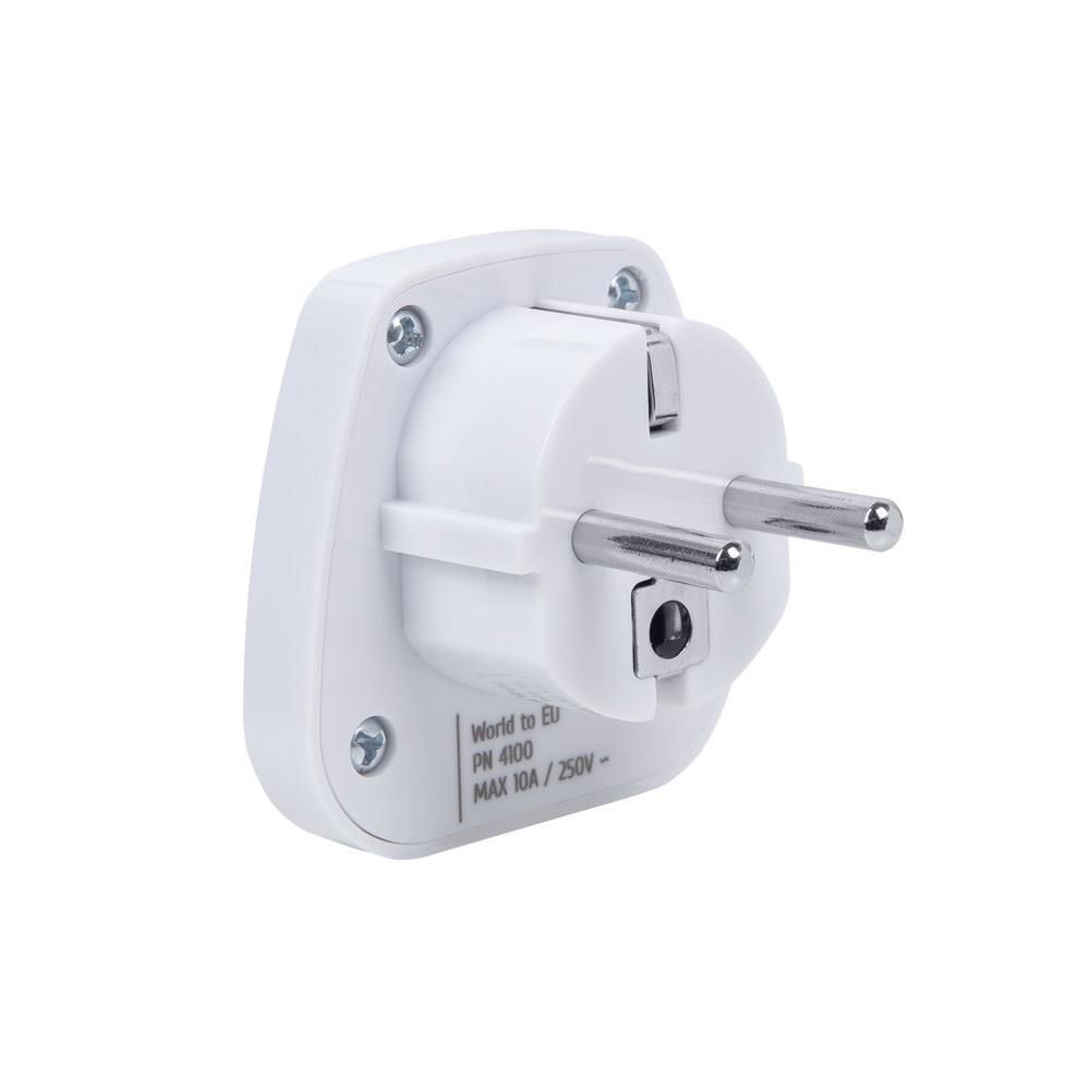 Rivacase PS4100 W00 adattatore per presa di corrente Tipo C (Europlug) Tipo G (UK) Bianco