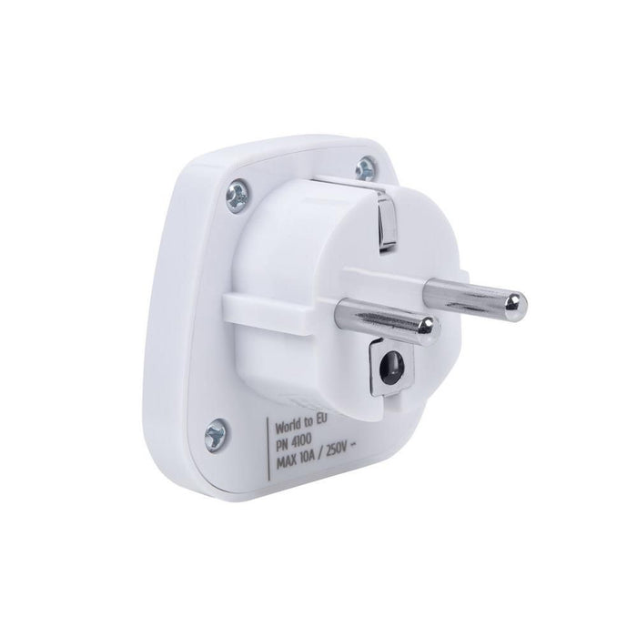 Rivacase PS4100 W00 adattatore per presa di corrente Tipo C (Europlug) Tipo G (UK) Bianco