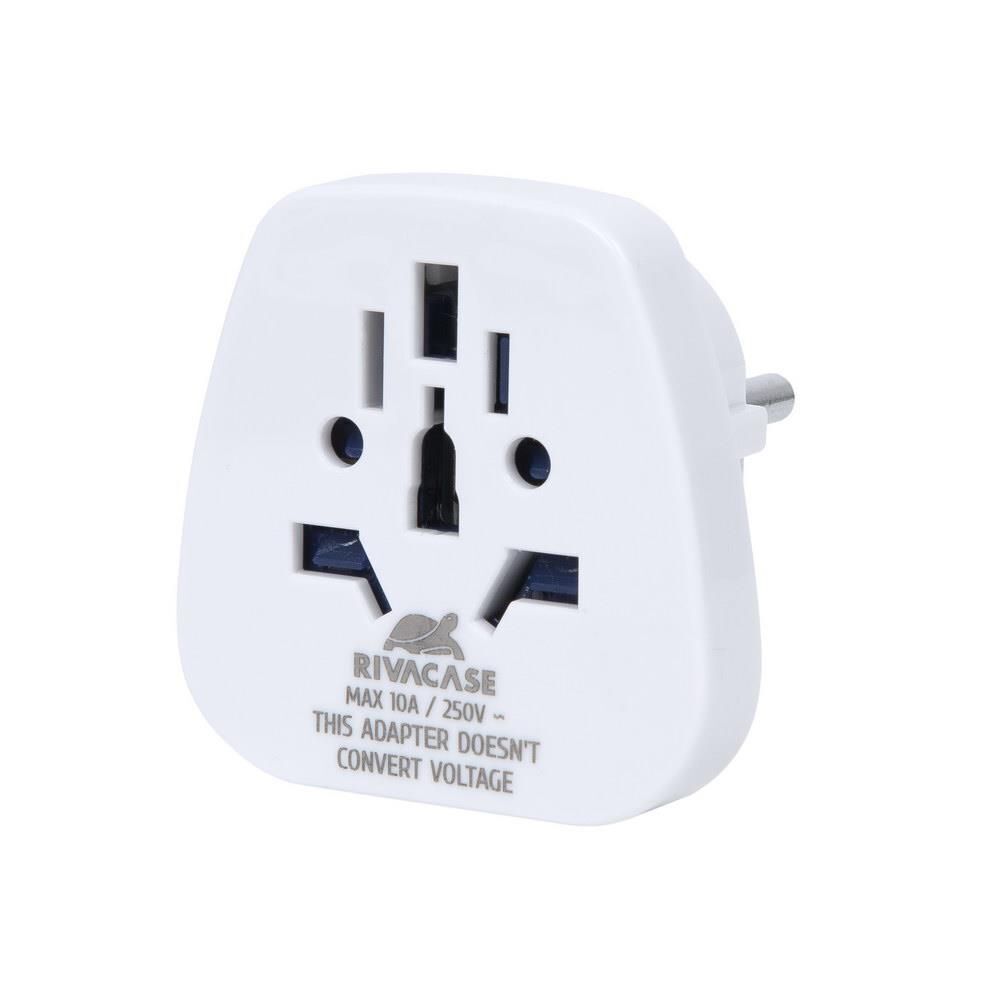 Rivacase PS4100 W00 adattatore per presa di corrente Tipo C (Europlug) Tipo G (UK) Bianco