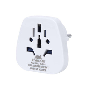 Rivacase PS4100 W00 adattatore per presa di corrente Tipo C (Europlug) Tipo G (UK) Bianco