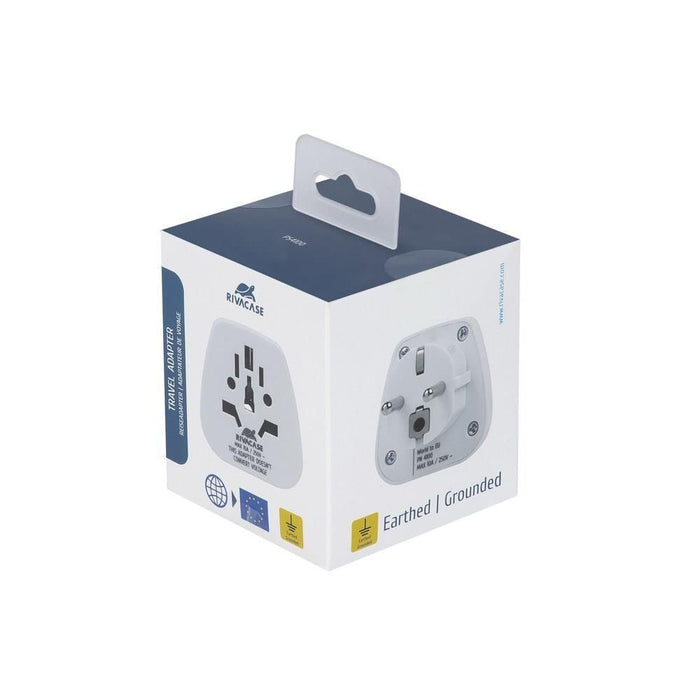 Rivacase PS4100 W00 adattatore per presa di corrente Tipo C (Europlug) Tipo G (UK) Bianco