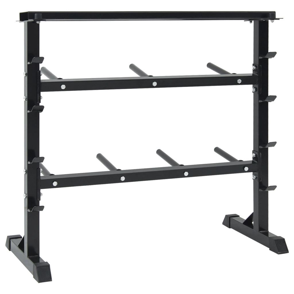 Porta Manubri con 7 Supporti e 8 Ganci 300 kg Acciaio