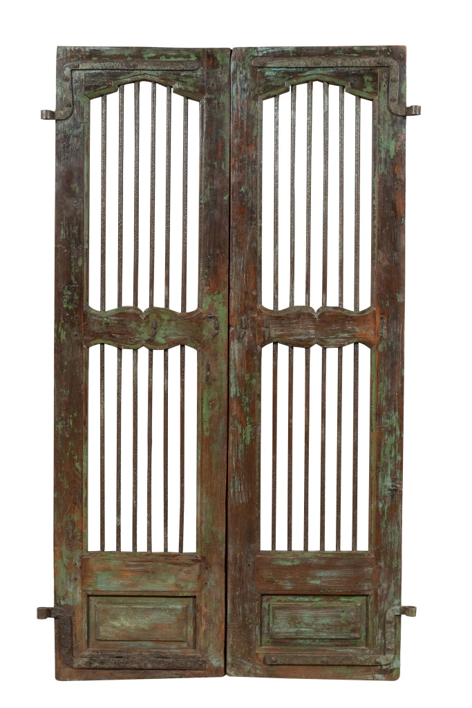Biscottini Porta portone in legno massello e ferro da interno o da esterno vecchia e antica medievale