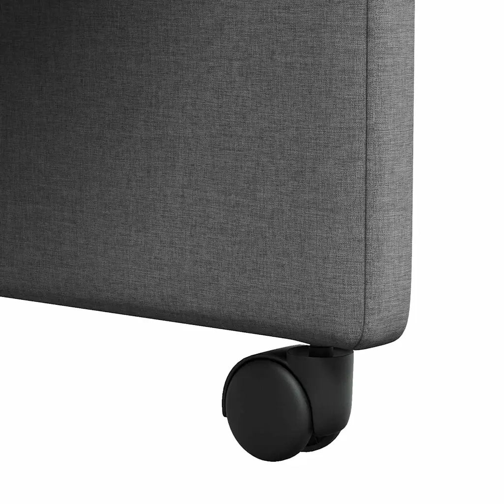 Sedie da Pranzo con Ruote 2 pcs Grigio scuro 57 x 66 x 94 cm 42017808
