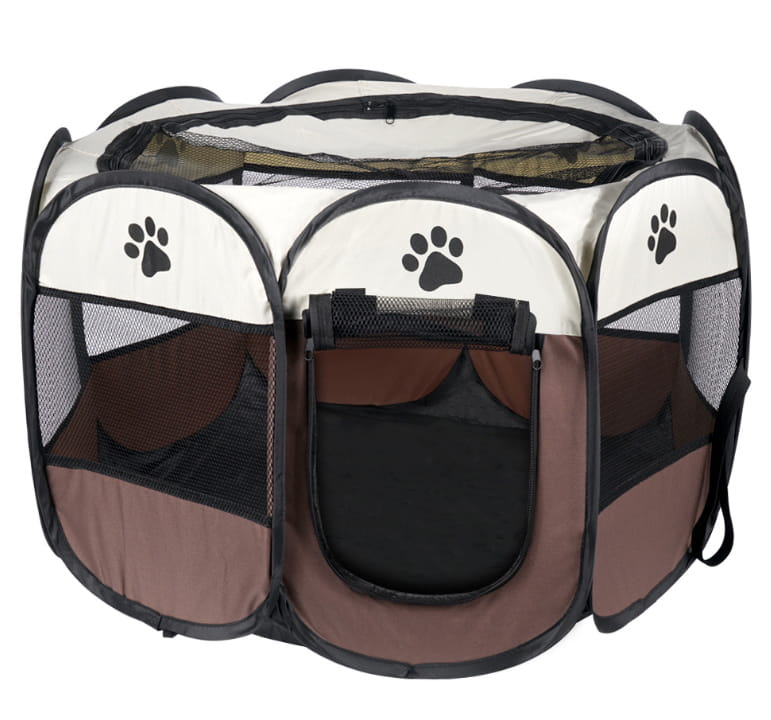 Valora RETE PER CANI/GATTI Pieghevole in Tessuto Marrone Design Resistente x20
