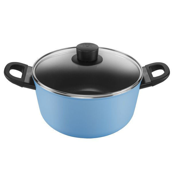 Ballarini Caprera Casseruola con Coperchio Blu 24cm