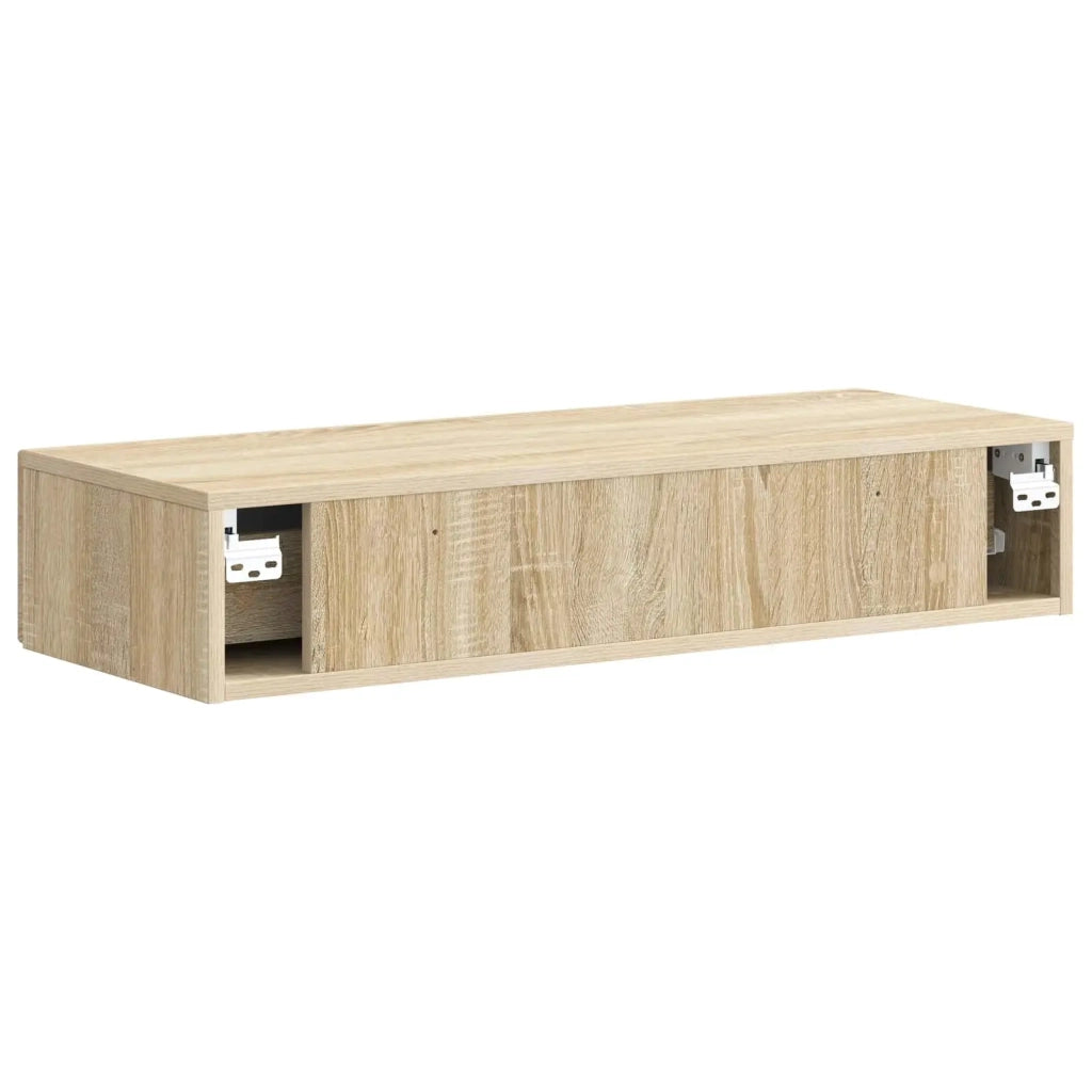 Tavolino da Parete Laterale Rovere Sonoma 87,5 x 34,5 x 17 cm 899347