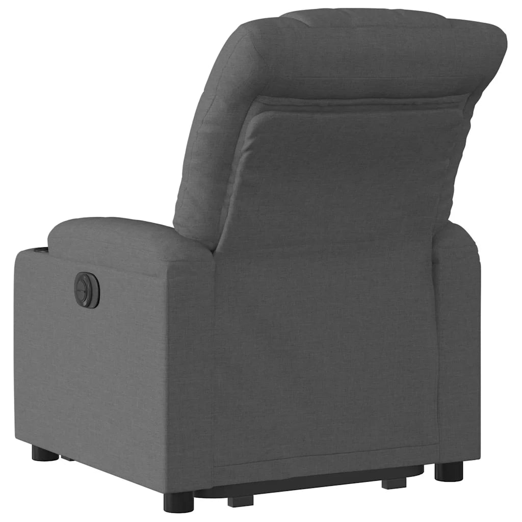 Poltrona Alzapersona Reclinabile Elettrica Grigio Scuro Tessuto 3206664