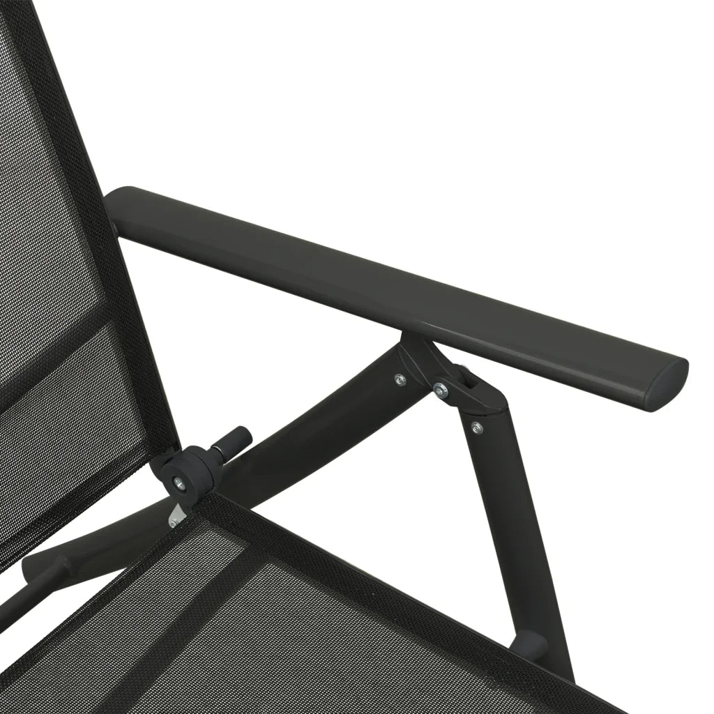 Set Divani da Giardino 3 pz | Set Salotto da Giardino in Textilene e Alluminio Nero