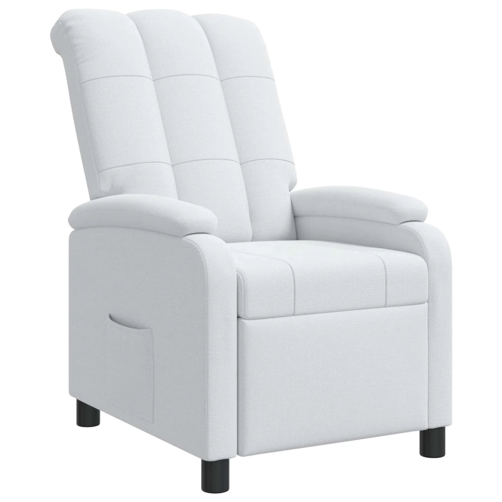 Divano Sedia-Poltrona reclinabile Bianco Tessuto 687127