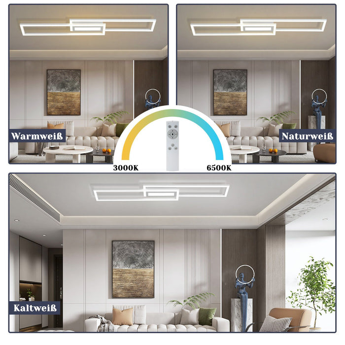 ZMH Lampada da soffitto plafoniera LED moderna 50W dimmerabile telecomando