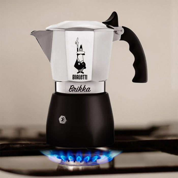 Bialetti Brikka Moka 0,1 L Nero, Stainless steel