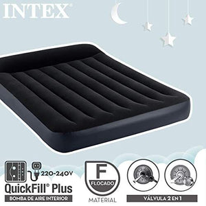 Intex 64148N Materasso Dura-Beam Pillow Rest Piazza e Mezza con Pompa Elettrica Incorporata 137x191x25 cm 137x191x25 cm Piazza e Mezza Versione 2023