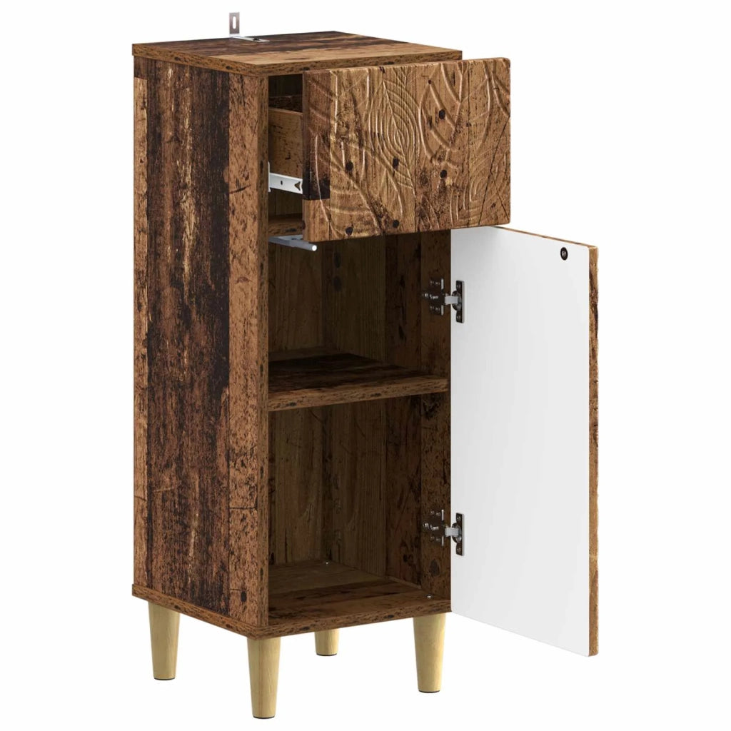 Mobiletto da Bagno DELFT Legno antico 30 x 31 x 80 cm 897053
