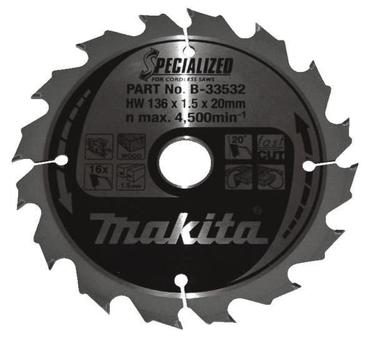 Makita B-33532 lama circolare 13,6 cm 1 pz