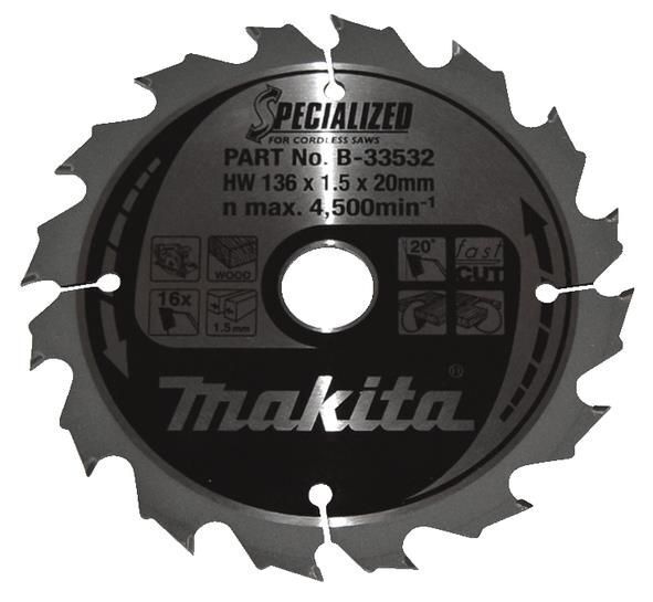 Makita B-33532 lama circolare 13,6 cm 1 pz