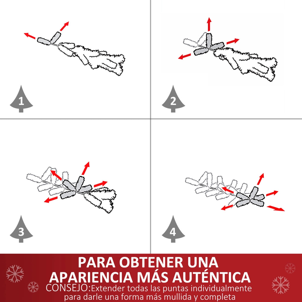 Albero di Natale Artificiale con Luci e Decorazioni ¨C zephmum ¨C Verde ?112x180 cm