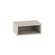 Comodino in legno "Brik" con illuminazione a LED - 45 x 30 x 18 cm - Pietra arenaria