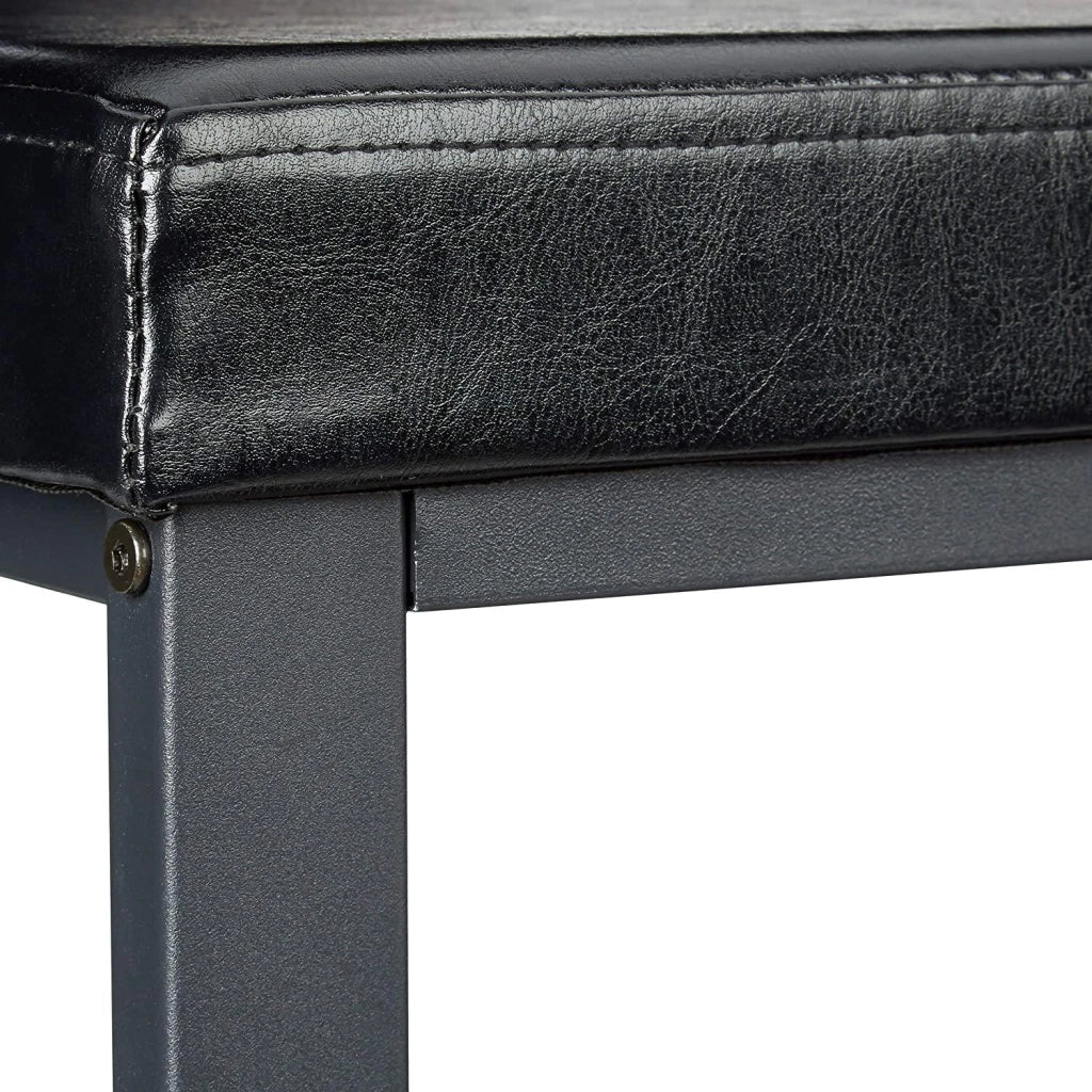 Panca portascarpe seduta sgabello in materiale sintetico 2 livelli nero 13_0000360_3