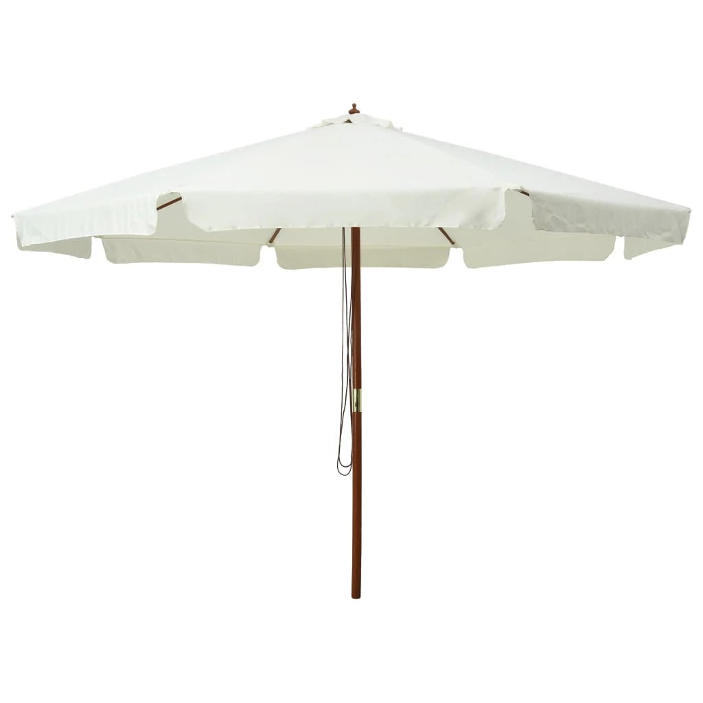 Ombrellone con palo in legno 330 cm bianco sabbia 02_0008120