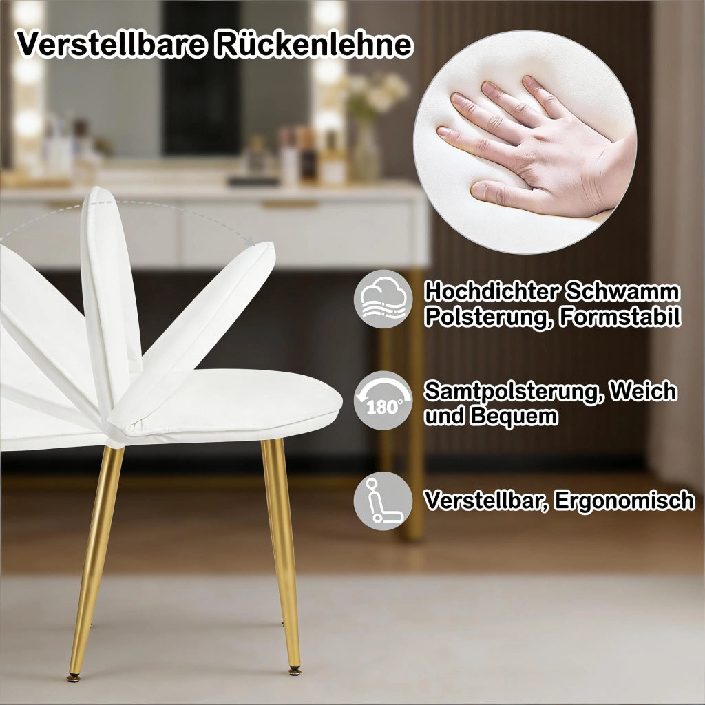 tavolo da toeletta Scrivania lavoro con 3 cassetti; multifunzione ; fornito con sedia
