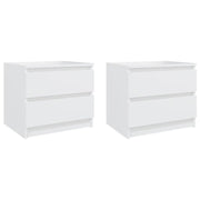 Comodini 2 pz Bianchi 50x39x43,5 cm in Legno Multistrato 806194