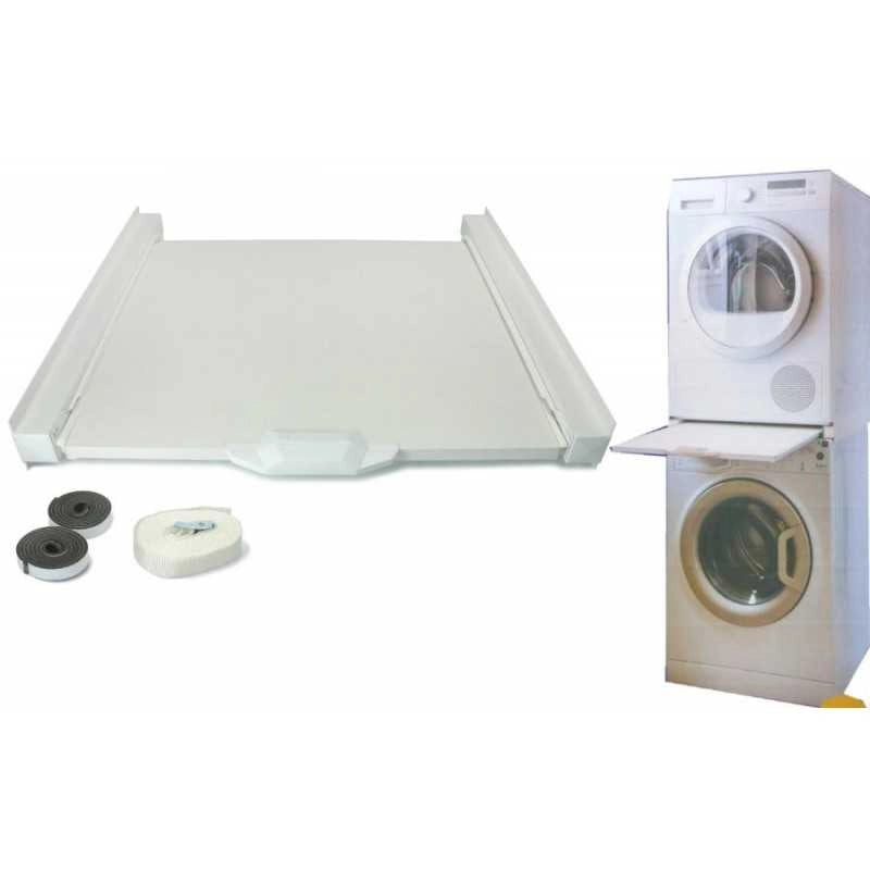 KIT COLONNA SOVRAPPOSIZIONE ASCIUGATRICE A LAVATRICE 60X60 RIPIANO SCORREVOLE - UNIVERSALE