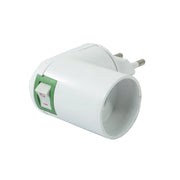 Trade Shop - Porta Lampada Adattatore Attacco E27 O E14 Con Interruttore Portalampada Spina -