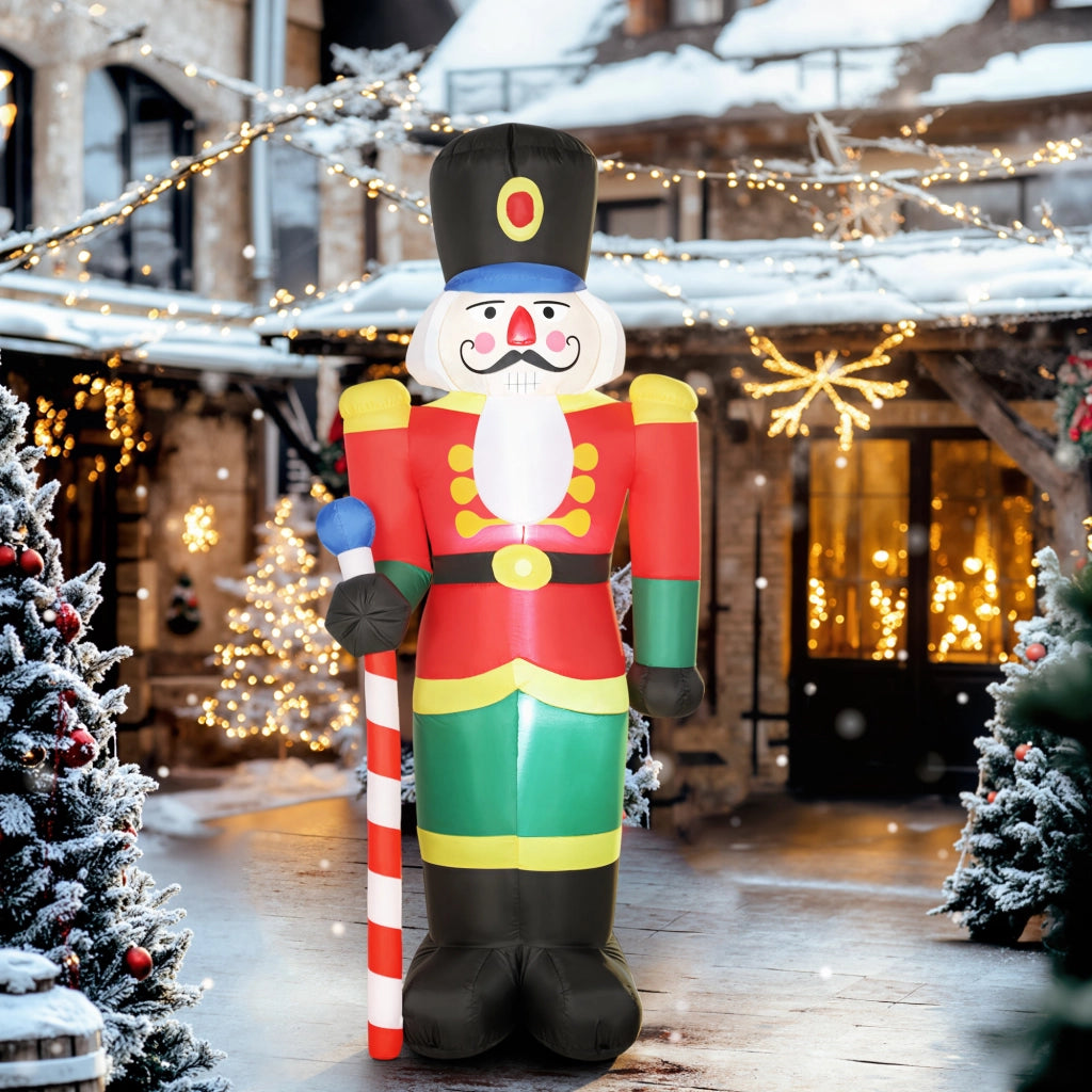 Soldato gonflabile di Natale ¨C zephmum ¨C con luci LED, 245 cm, multicolore