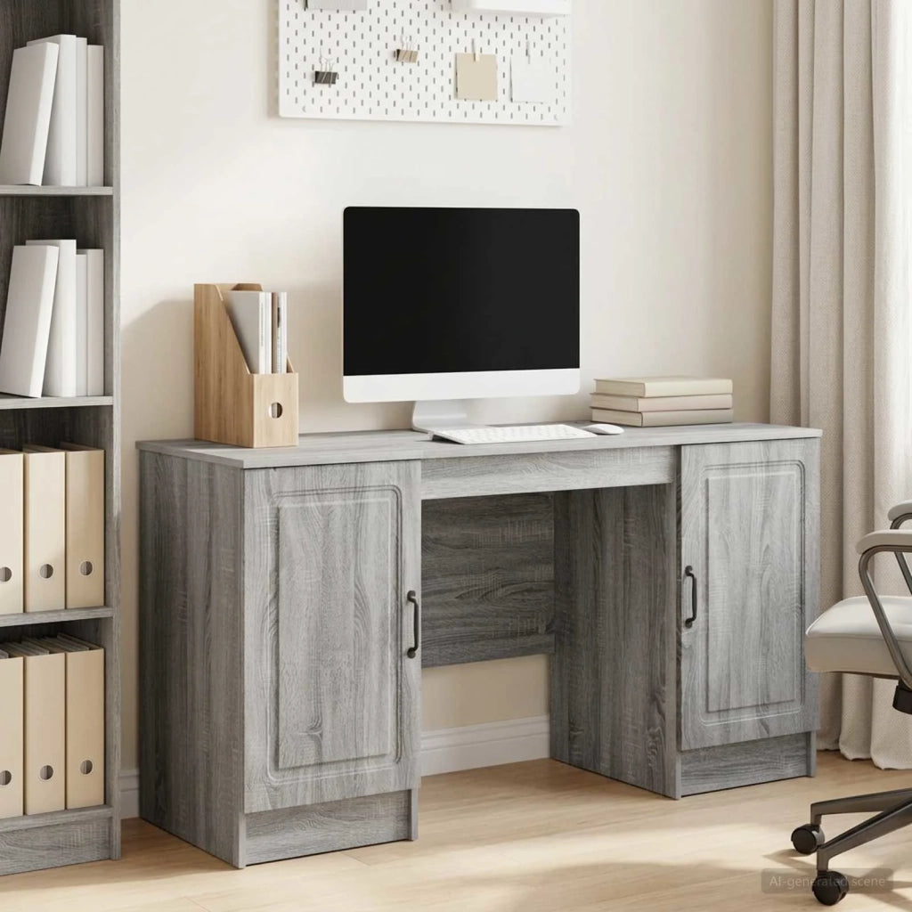 Scrivania Grigio Sonoma 142,5 x 50 x 75 cm Legno ingegnerizzato 3414645