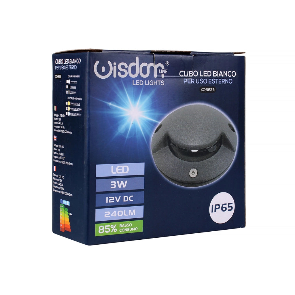 FARETTO LED CALPESTABILE DA ESTERNO 3W IP65 MONO-EMISSIONE LUCE NATURALE - ILLUMINAZIONE RADENTE A BASSO CONSUMO IDEALE PER GIARDINI VIALETTI TERRAZZI E PAVIMENTAZIONI