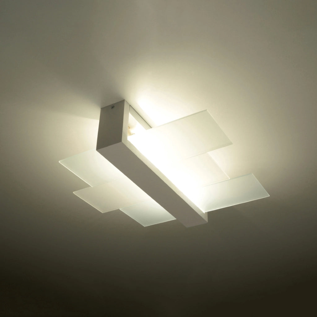 Plafoniera Pure Lume REBIRD 2 luci bianca in vetro E27