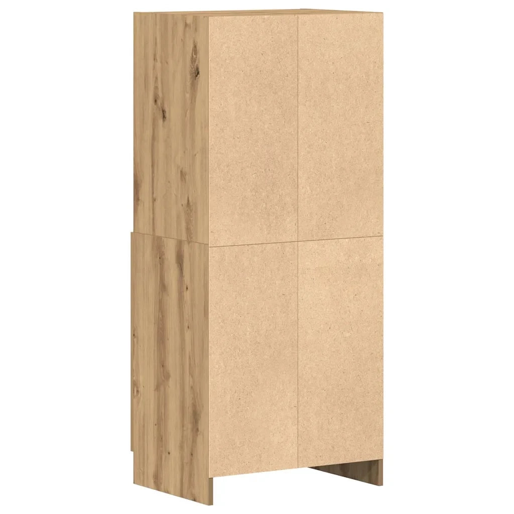 Mobile da cucina pratico e spazioso 57 x 41,5 x 131,5 cm finitura rovere ingegnerizzato realizzato artigianalmente 02_0051317