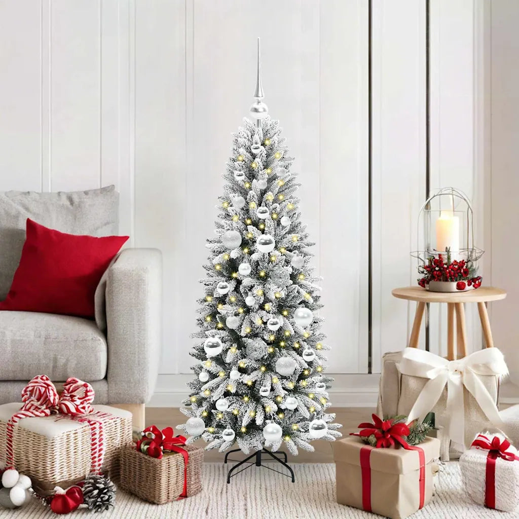 Albero di Natale | Decorazioni natalizie artificiale con 150 LED Bianco 120 cm