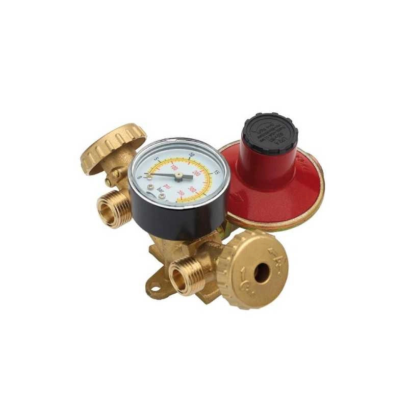 MINI CENTRALINA 2 VIE DA 10KG CON MANOMETRO SENZA FLESSIBILI BOMBOLE GAS GPL - UNIVERSALE