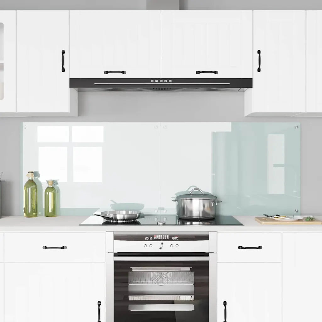 Schienale da cucina 2 pcs Bianco 90 x 60 cm vetro temperato 3415526