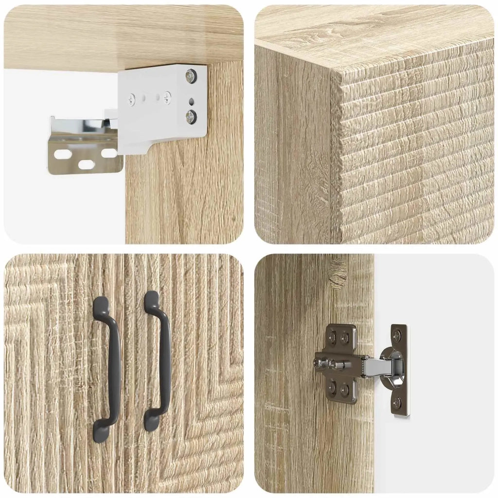Mobiletto a muro Rovere Sonoma 66 x 34,5 x 90 cm 898567
