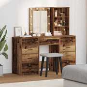 Tavolo da Trucco con cassetto 3 pcs Marrone Legno multistrato 3334225