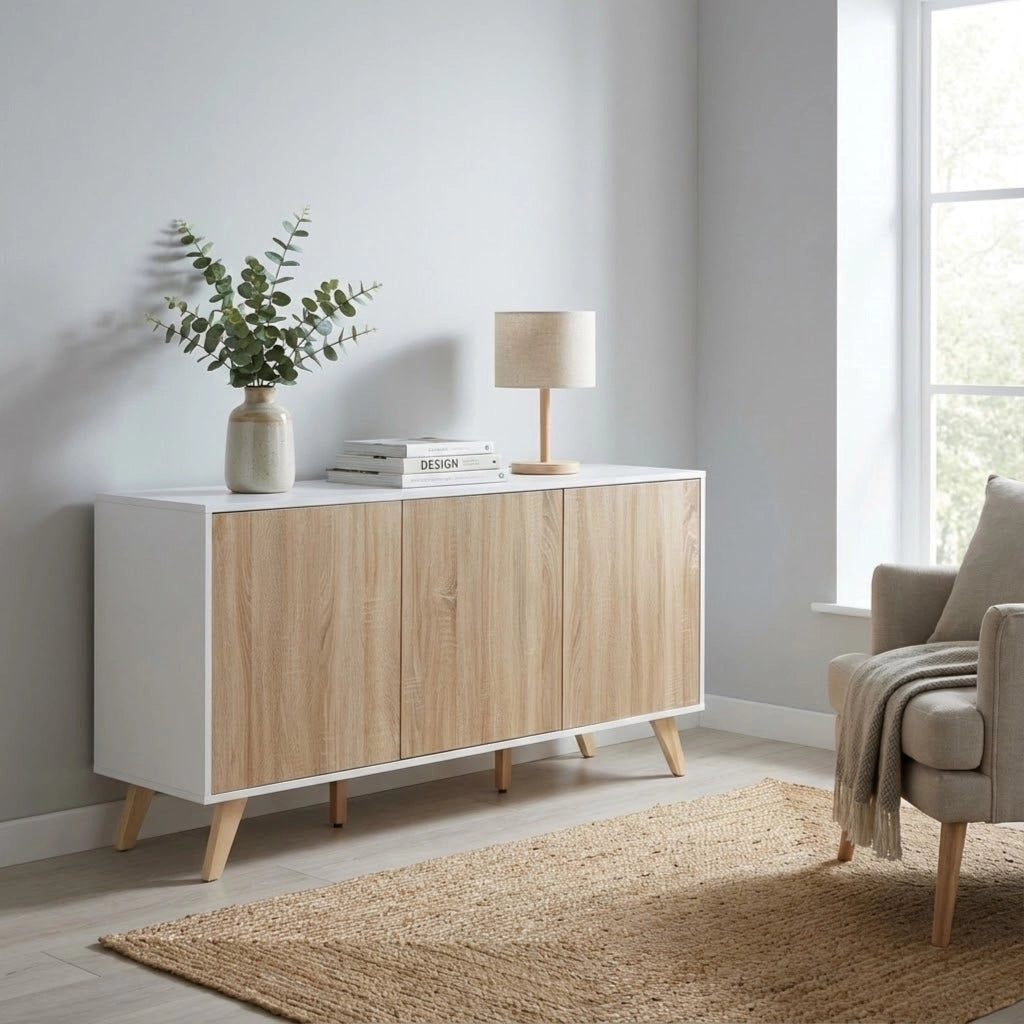 Madia Moderna con tre ante in Legno Composito cm 150x39 5x75 - WILLO