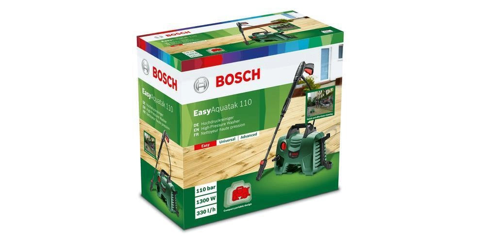 Bosch EasyAquatak 110 idropulitrice Compatta Elettrico 330 l/h 1300 W Verde