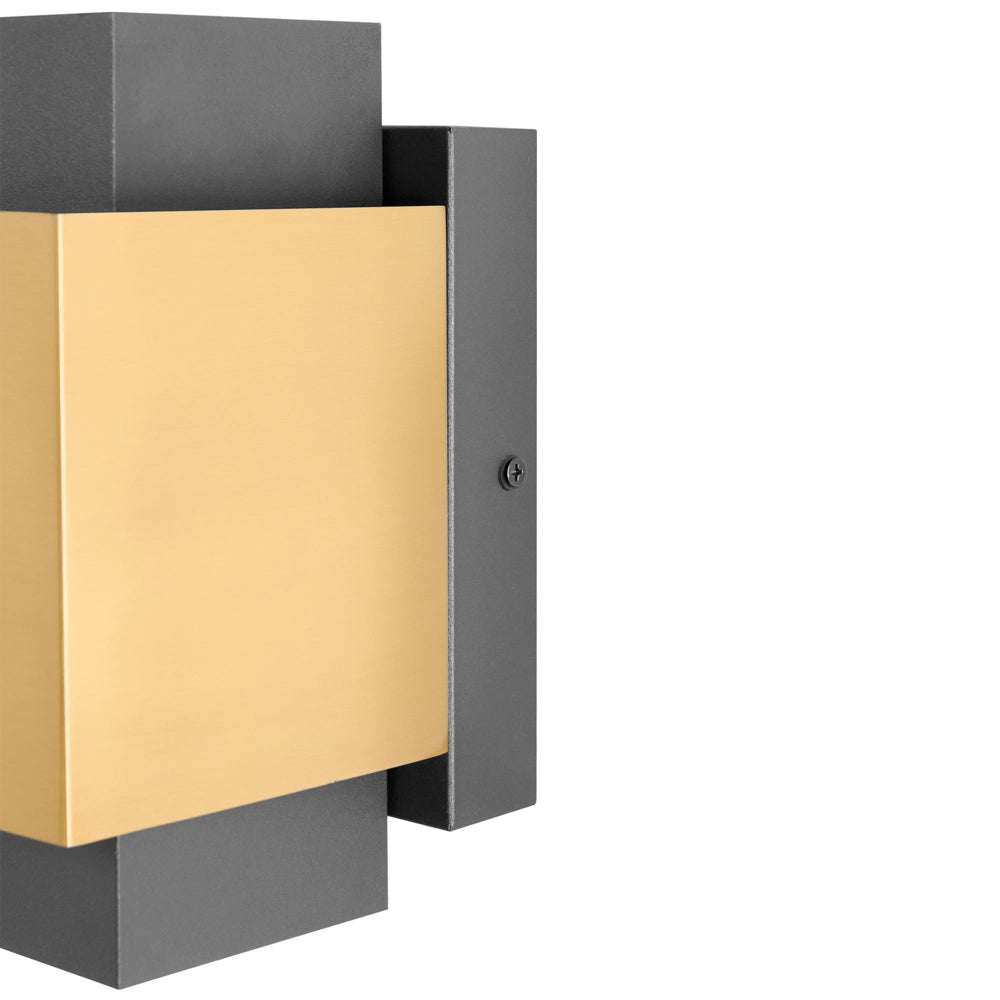 Lampada da parete da esterno a LED in metallo per porta d'ingresso e portico ottone stile tradizionale