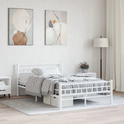 Giroletto-Struttura Letto Bianco in Metallo 140x200 cm 114312