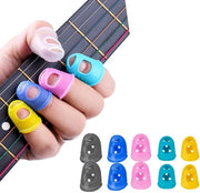Antislip Protezioni per Dita - Protezioni per Dita in Silicone - Comfortevoli e Respiranti - Set da 10 - Adatti per Strumenti Musicali - Perfetti