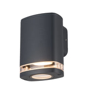 Applique esterna ovale grigia 14cm GU10 IP54 Kanlux