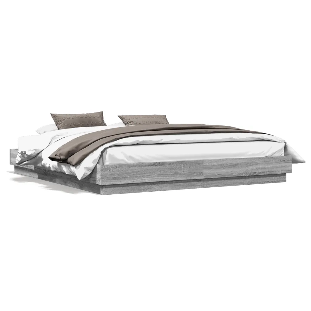 Giroletto-Struttura Letto Grigio Sonoma 180x200 cm in Legno Multistrato 691919